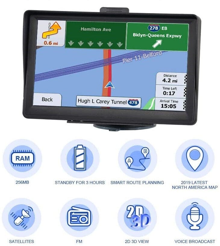 Système de navigation GPS de 7 pouces pour voiture et camion