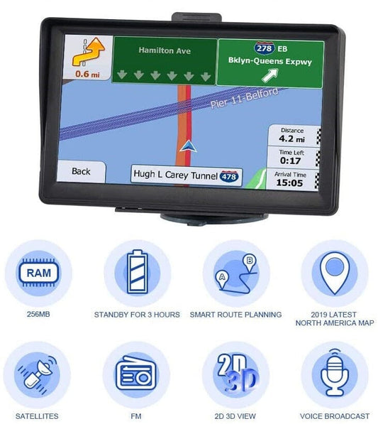 Système de navigation GPS de 7 pouces pour voiture et camion