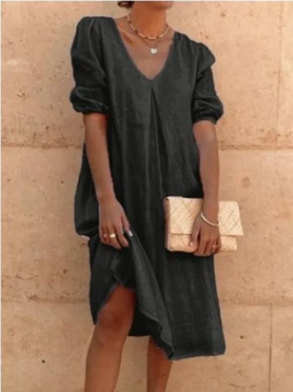 Fanny | Robe midi décontractée élégante pour femmes