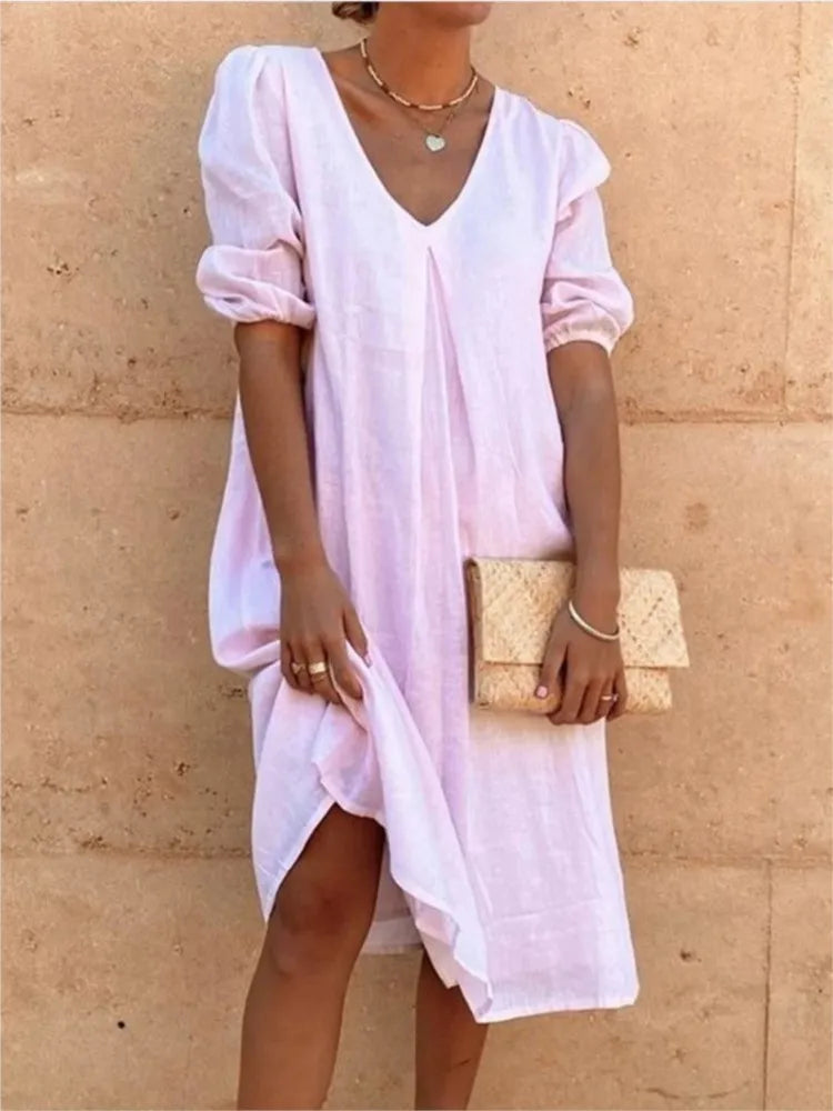 Fanny | Robe midi décontractée élégante pour femmes
