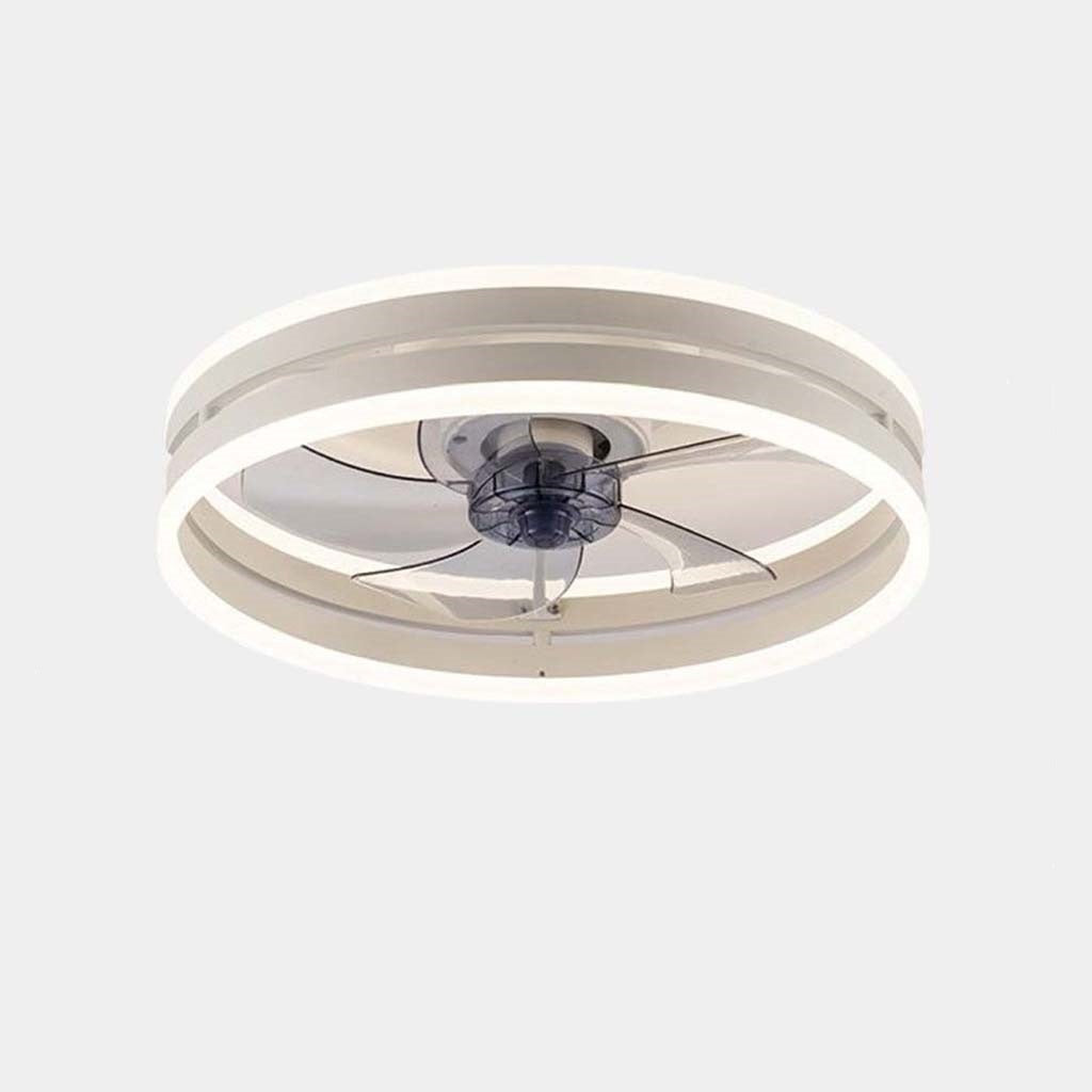 Ventilateur de Plafond avec Lumière Fandelier LED Ronde Minimaliste