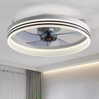 Ventilateur de Plafond avec Lumière Fandelier LED Ronde Minimaliste