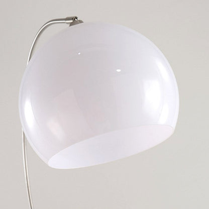 Lampe sur pied arc pêcheur avec abat-jour blanc et pied en marbre