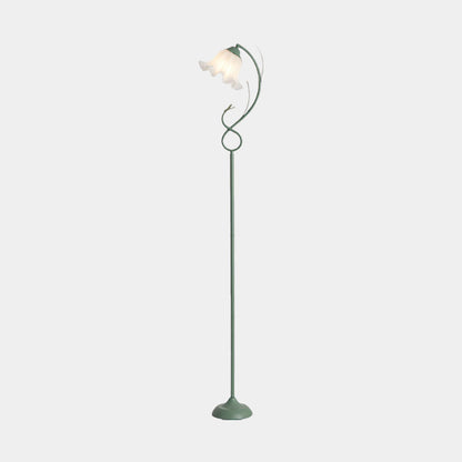 Lampe sur pied crème acrylique fleur muguet, 3 couleurs