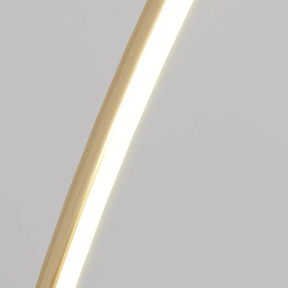 Lampadaire élégant en arc acrylique papillon-LED, or