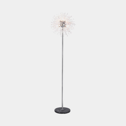 Lampadaire magnifique en cristal Pissenlit, or / argent