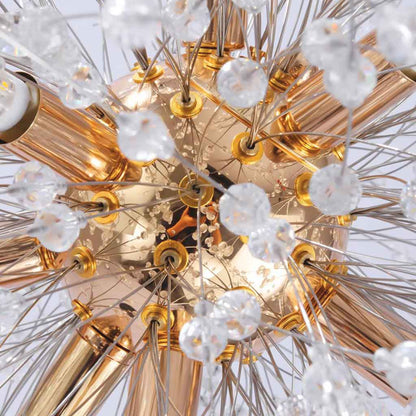 Lampadaire magnifique en cristal Pissenlit, or / argent