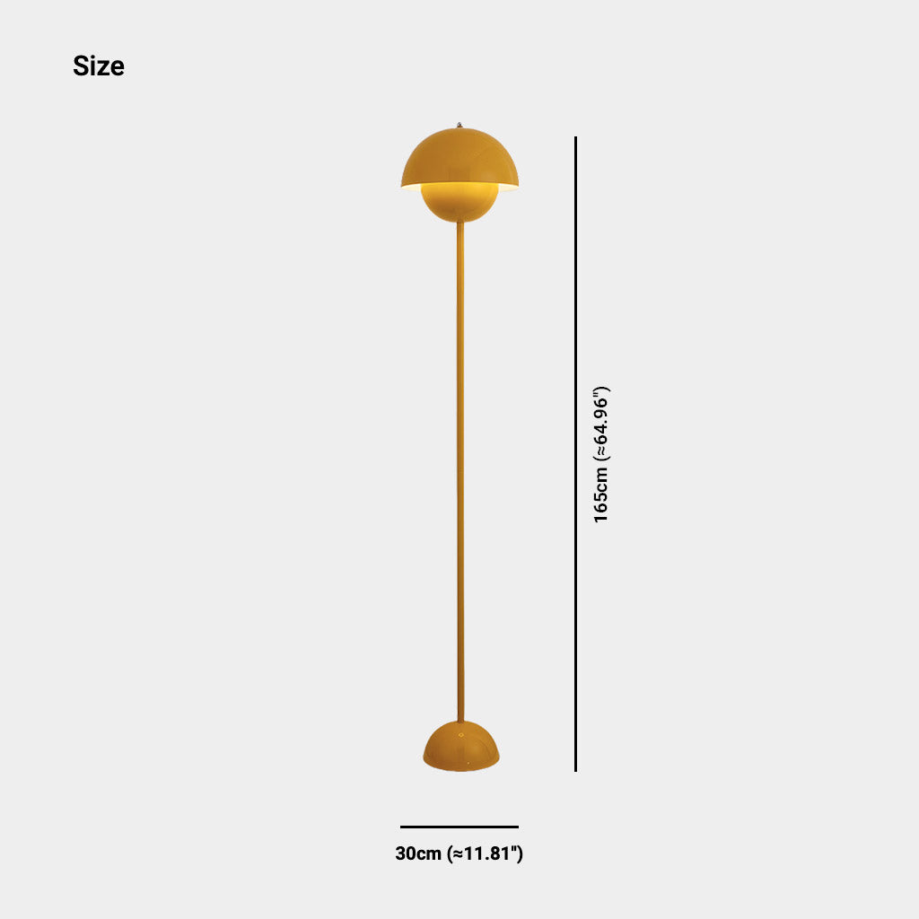 Lampe sur pied champignon en fer LED d'angle, 5 couleurs