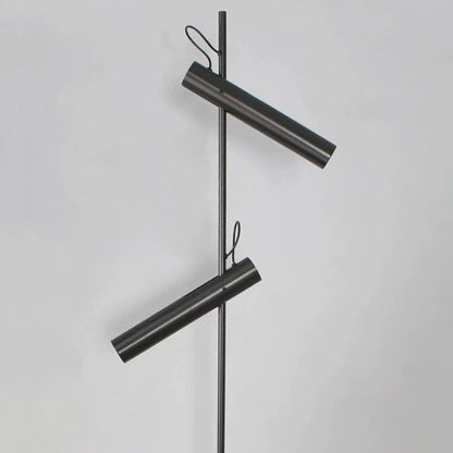 Lampe sur pied minimaliste avec projecteurs réglables, noir