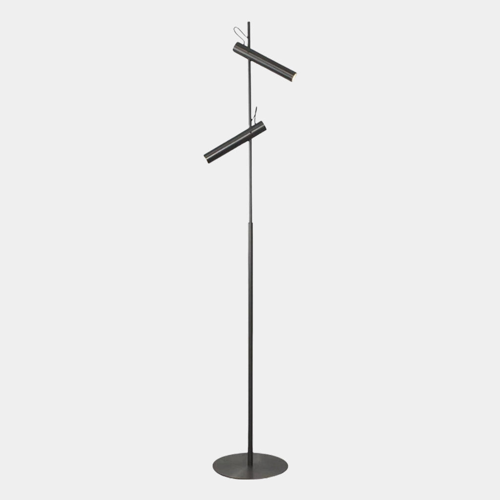 Lampe sur pied minimaliste avec projecteurs réglables, noir