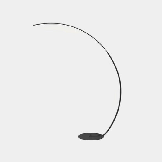 Lampe sur pied arc minimaliste LED dimmable, noir / blanc
