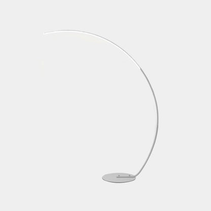 Lampe sur pied arc minimaliste LED dimmable, noir / blanc