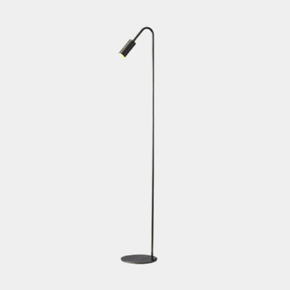 Lampe sur pied Minimaliste en cuivre avec projecteurs LED, noir / or