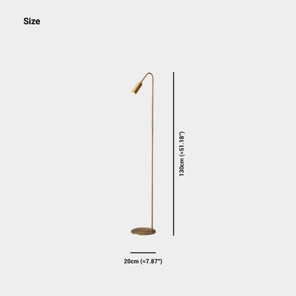 Lampe sur pied Minimaliste en cuivre avec projecteurs LED, noir / or
