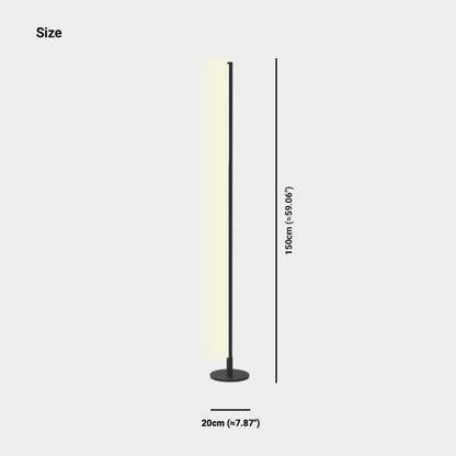 Lampadaire minimaliste, linéaire et dimmable LED, noir / blanc