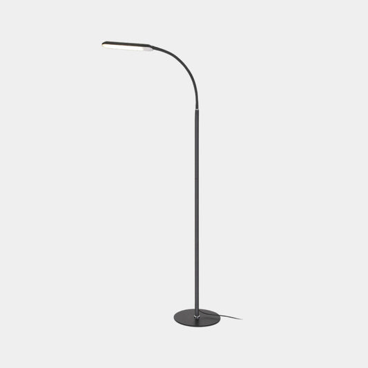 Lampadaire moderne en arc dimmable LED, noir / blanc