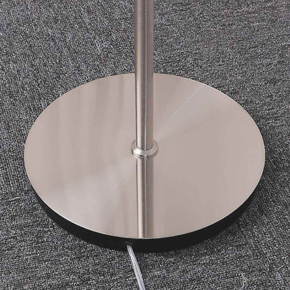 Lampe sur pied Rétro Bauhaus Dôme Champignon en Verre, Blanc/Orange