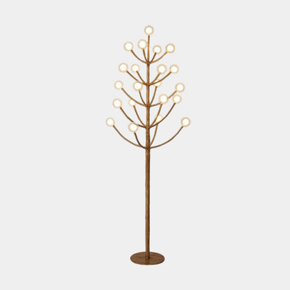 Lampe sur pied rétro en métal naturel branche d'arbre Plusieurs globes terrestres