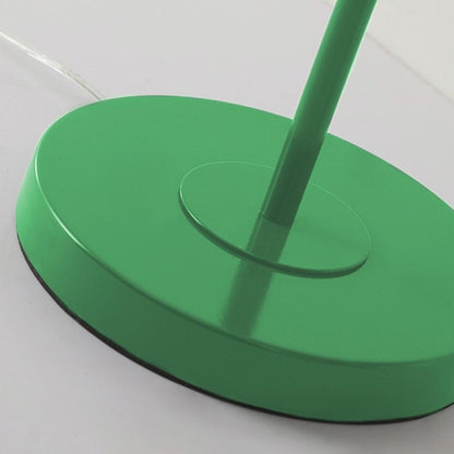 Lampadaire unique en fer léger avec un dôme champignon, vert
