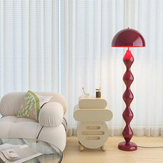 Lampe sur pied en fer unique en forme de calebasse Champignon Multicolore