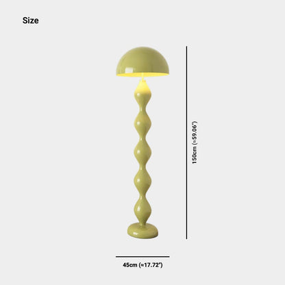 Lampe sur pied en fer unique en forme de calebasse Champignon Multicolore