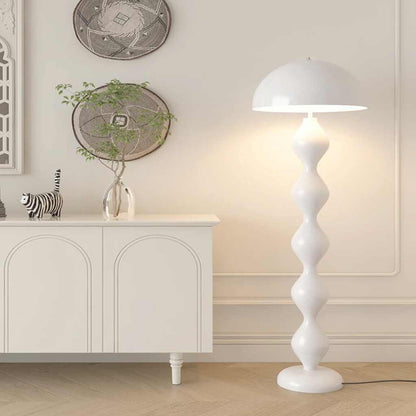 Lampe sur pied en fer unique en forme de calebasse Champignon Multicolore