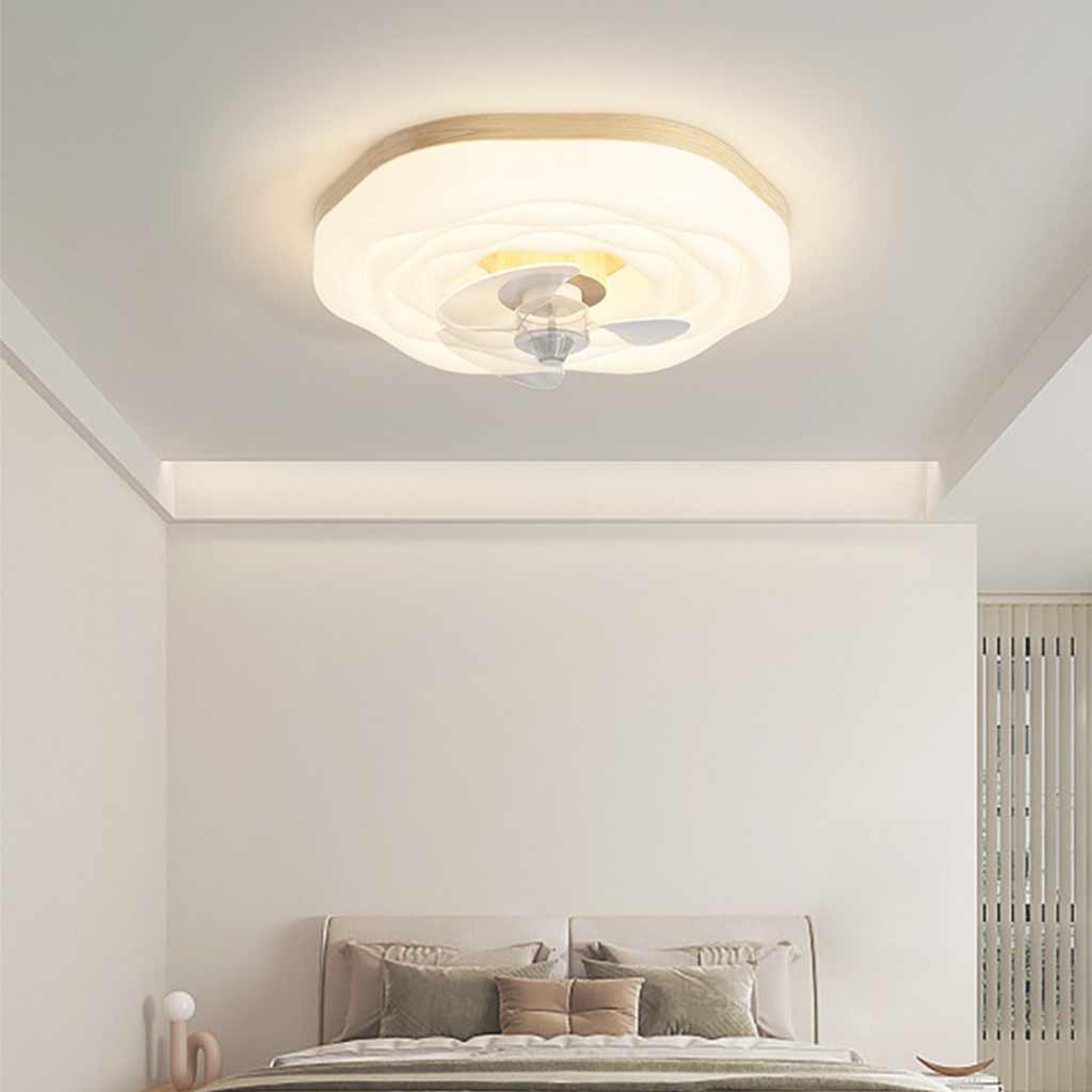 Ventilateur de plafond à montage encastré Nordic Rose, 3 pales