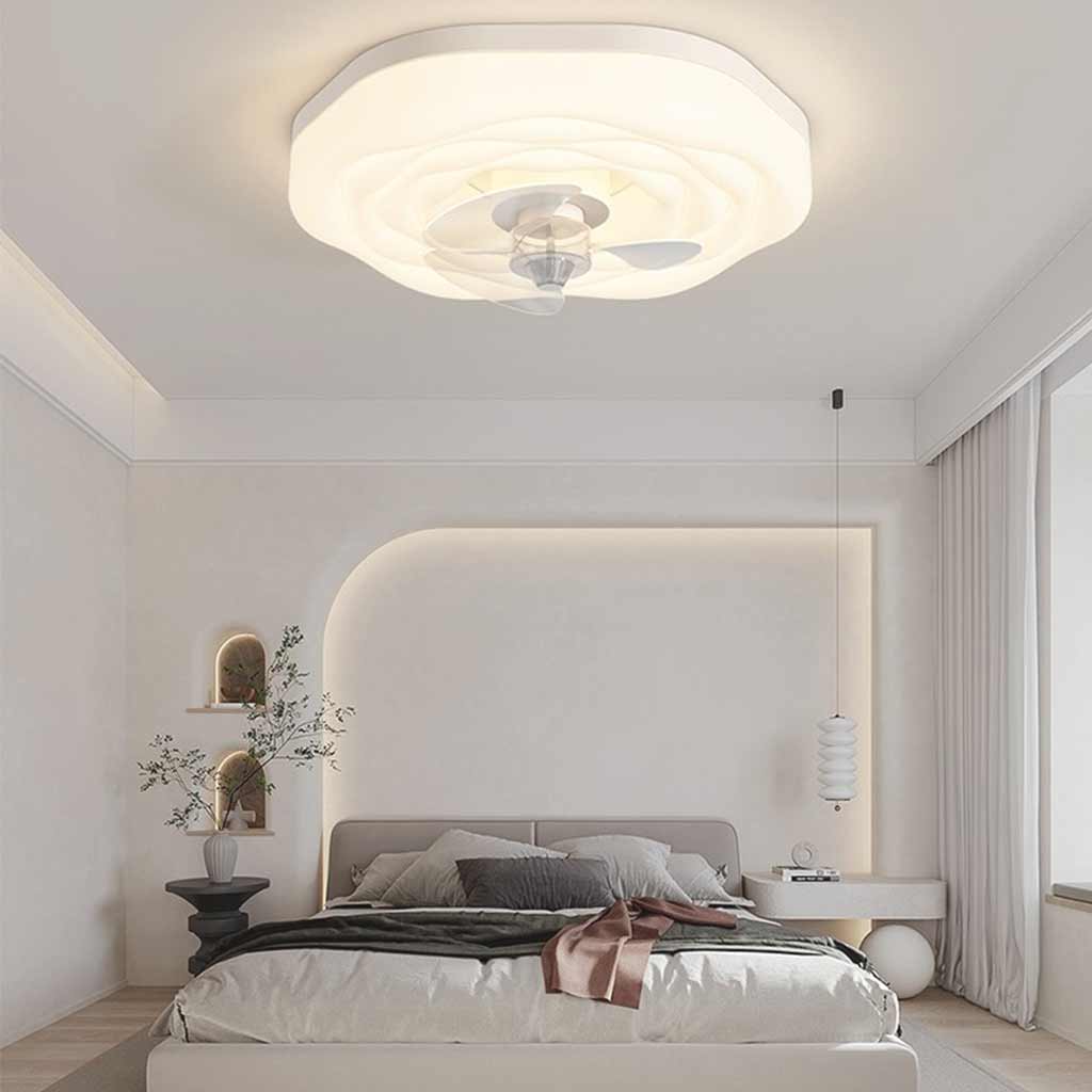Ventilateur de plafond à montage encastré Nordic Rose, 3 pales