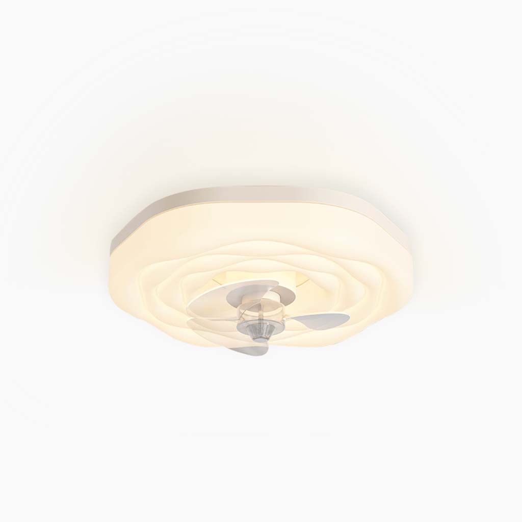 Ventilateur de plafond à montage encastré Nordic Rose, 3 pales