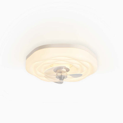 Ventilateur de plafond à montage encastré Nordic Rose, 3 pales