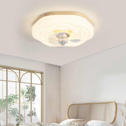 Ventilateur de plafond à montage encastré Nordic Rose, 3 pales