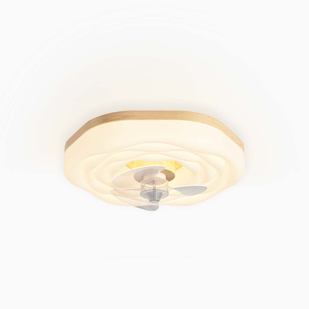 Ventilateur de plafond à montage encastré Nordic Rose, 3 pales