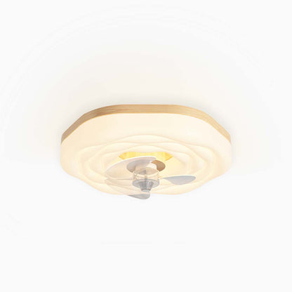 Ventilateur de plafond à montage encastré Nordic Rose, 3 pales