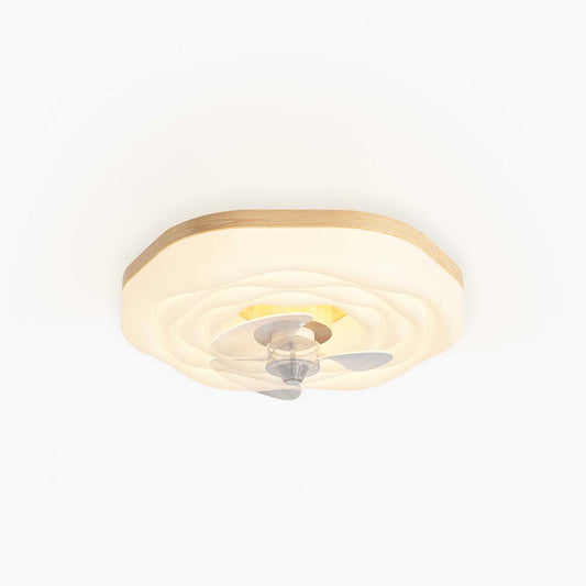 Ventilateur de plafond à montage encastré Nordic Rose, 3 pales