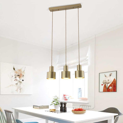 Suspension lumineuse minimaliste en cuivre, doré