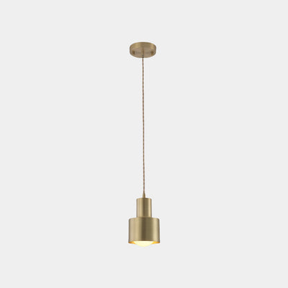 Suspension lumineuse minimaliste en cuivre, doré