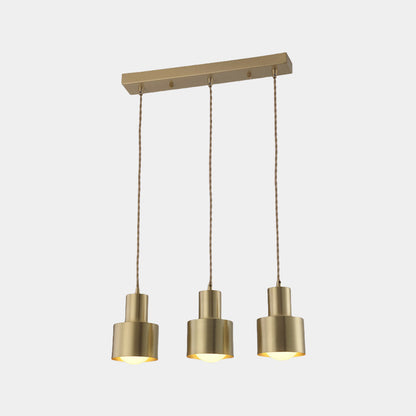 Suspension lumineuse minimaliste en cuivre, doré