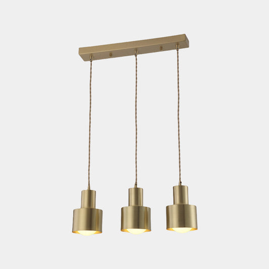 Suspension lumineuse minimaliste en cuivre, doré