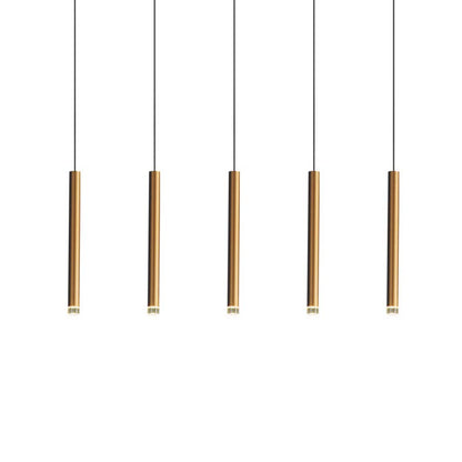 Suspension Minimaliste Tube LED, Or