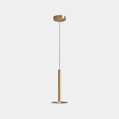 Suspension Minimaliste Tube LED, Or