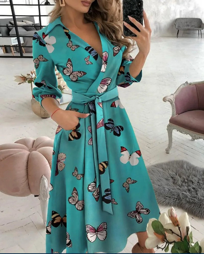 Aubrellia | Robe portefeuille avec bretelles