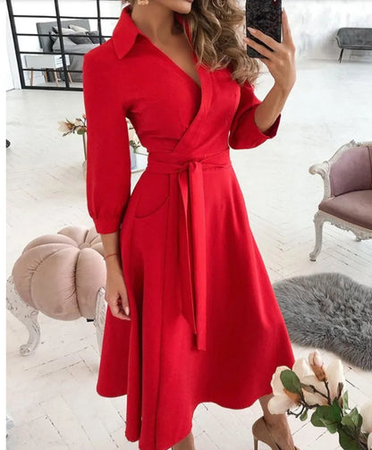 Aubrellia | Robe portefeuille avec bretelles
