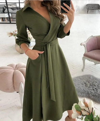 Aubrellia | Robe portefeuille avec bretelles