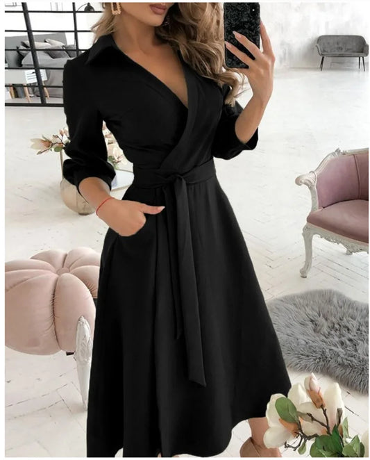 Aubrellia | Robe portefeuille avec bretelles