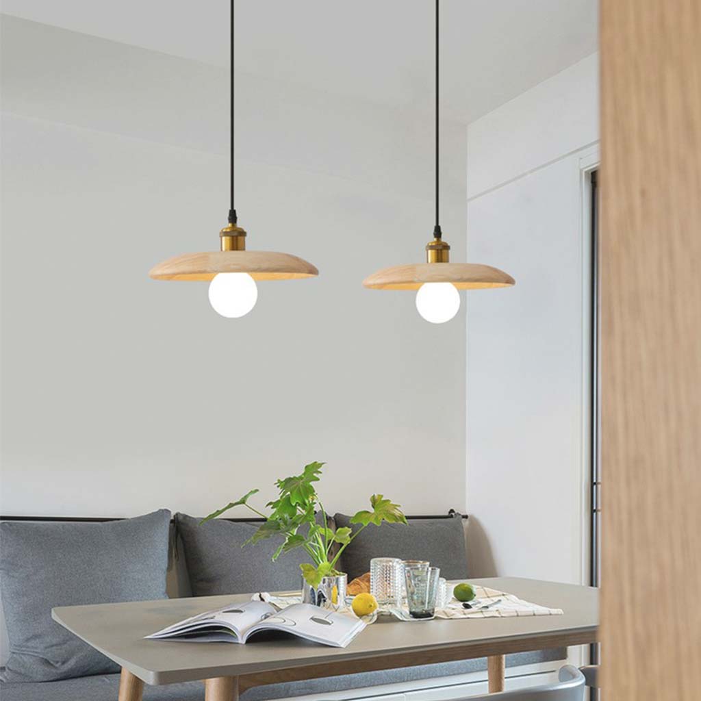Suspension Japandi en bois pour salle à manger