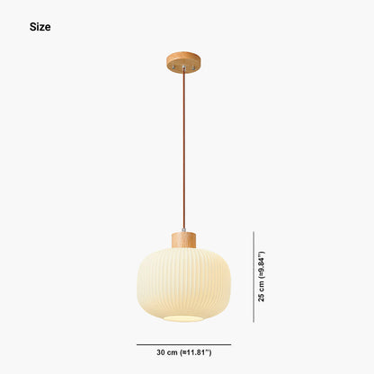 Suspension Japonaise Élégante pour salle à manger, bois et verre