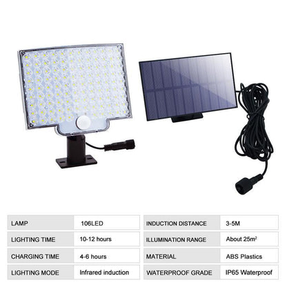 106 LED Outdoor Solar Light with Motion Detector