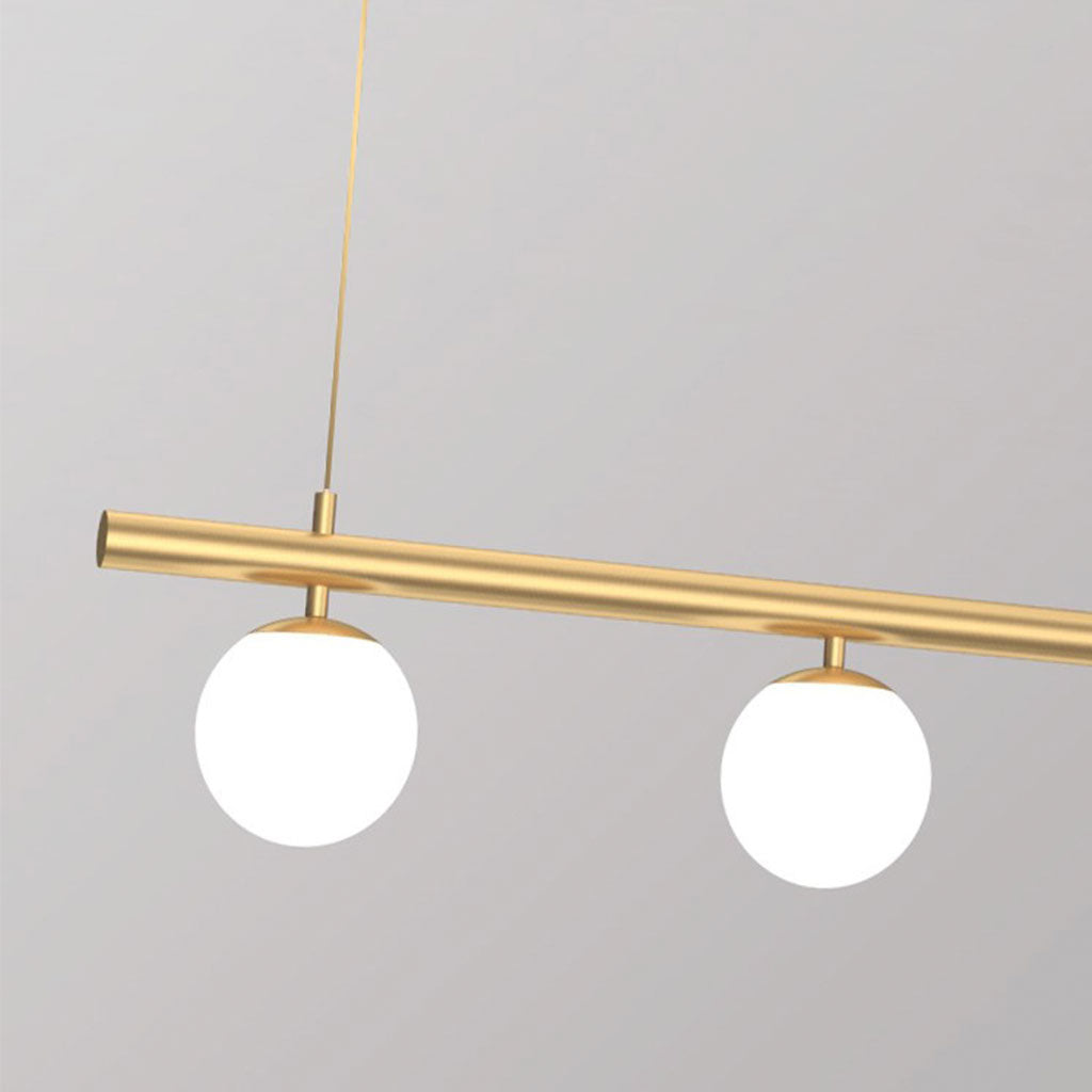 Suspension Linéaire Moderne Multi-Lampe, Noir/Or