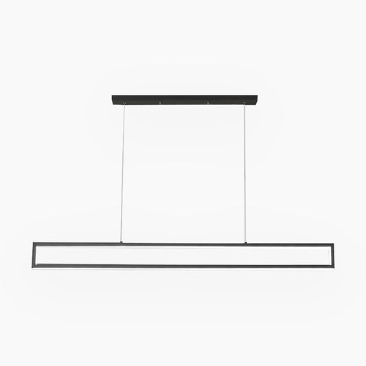 Suspension LED Moderne Minimaliste Linéaire Rectangulaire, Noir