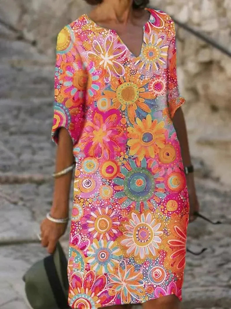 Hannah | V-neck dress with floral print